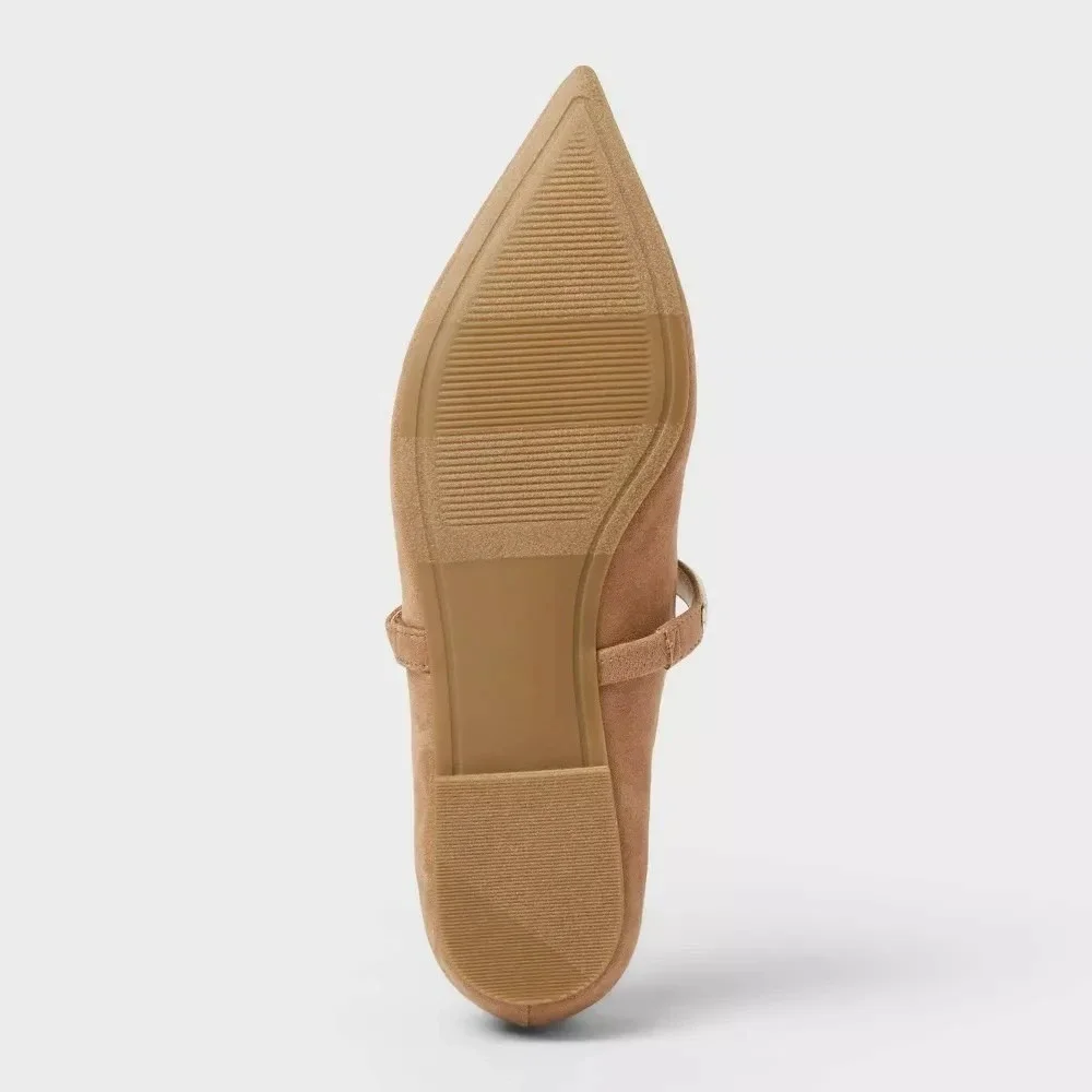 Women's A New Day Cassidee Flats Taupe Size 9.5‎ New With Tags